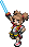 the female protagonist of Pokemon Ranger: Shadows of Almia
doing her ranger pose